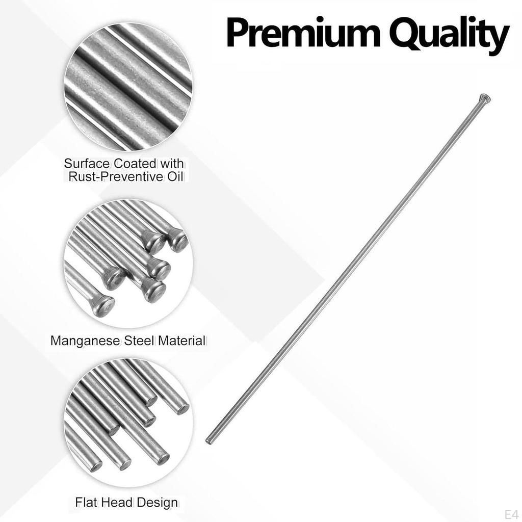 40 Pieces Flat Head Manganese Steel Descaling Pins, Solid Rustproof Accessories, Spare Parts Kit,