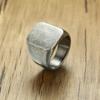 Stainless Steel Ring for Men Minimalist Square Design European American Style Durable Comfortable Wedding Band