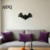 Rattan Wanddecoratie Geweven Vleermuis Decoratie Halloween Handgemaakt Zwart Rotan Vleermuis Seizoensdecoraties 3D Eng