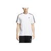 adidas Neo Kontraststreifen Lässiges Sport-T-Shirt Herren Oberteile Weiß HD4665