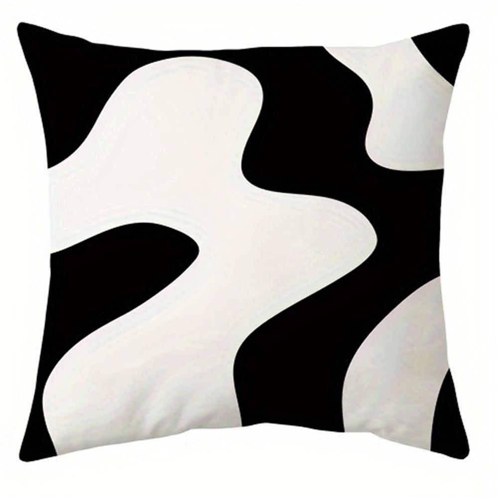 Abstract Simple Black Line Printed Pillowcase Living Room Sofa Chair Cushion Cover Home Room Decoration Without Pillow Core