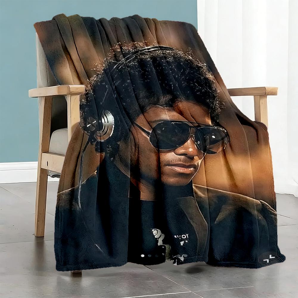 Michael Jackson Blanket Durable Comfort Suitable For Couch Chair Bedding For All Seasons Digital Print Ideal Gift For Birthday Valentine'S Day