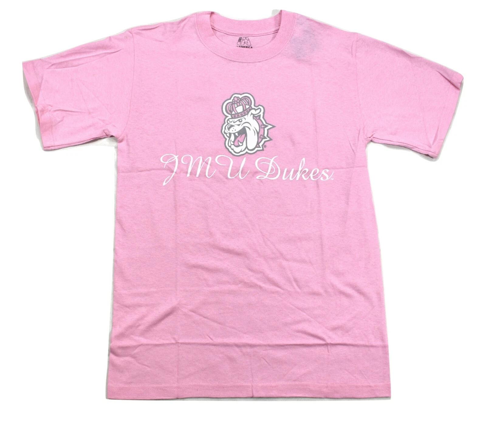 J America Womens Unisex James Madison JMU Dukes Pink Shirt New S XL