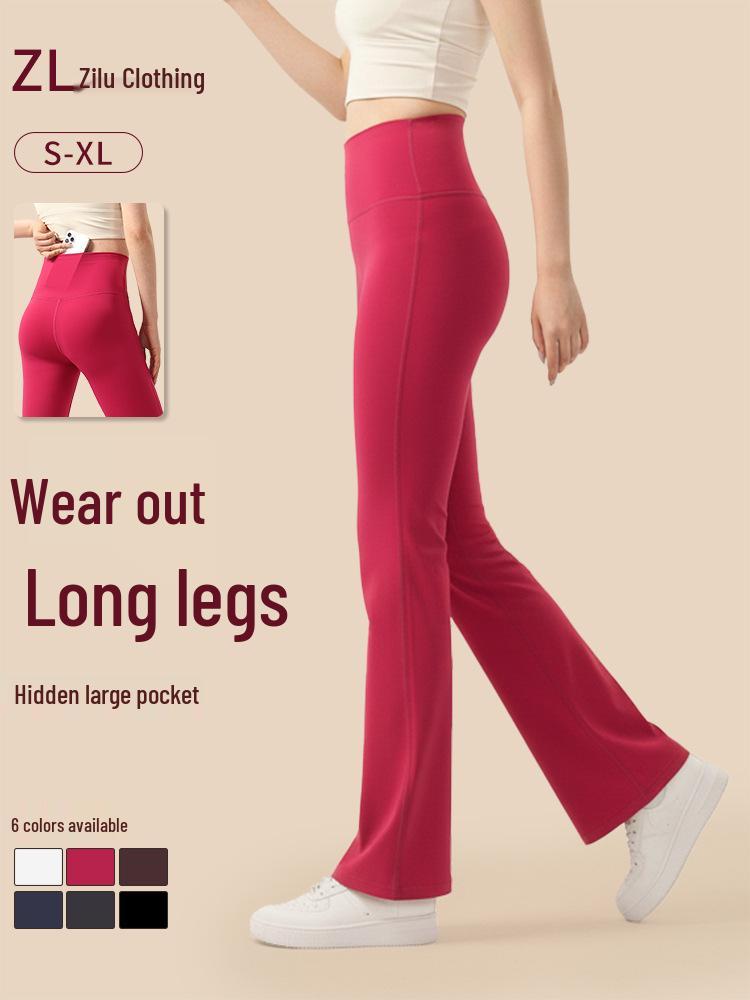 Women's High-Waisted Butt-Lifting Slightly Flared Yoga & Pilates Fitness Pants