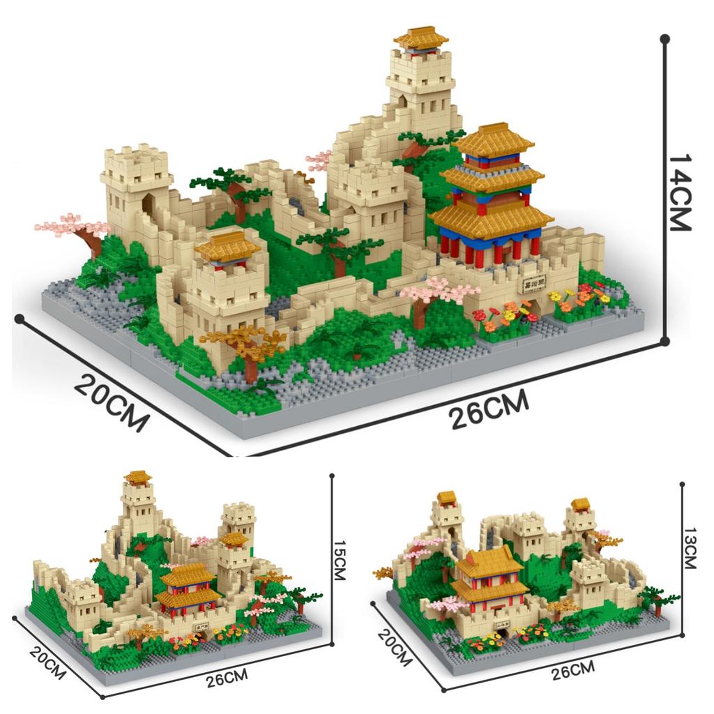 10000pcs Bricks Great Wall Building Block Toys Set - Challenging Construction Kit with Optional LED Lights for Stunning Display