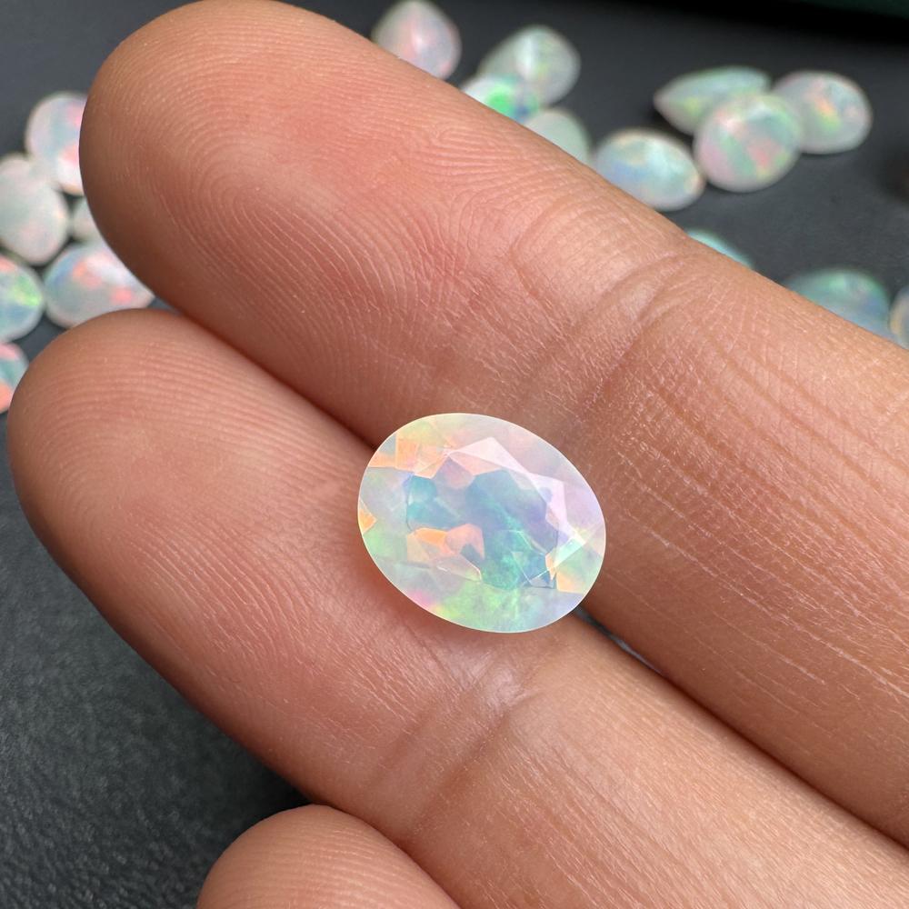 Natural Ethiopia Opal Oval Cut Loose Gemstones for DIY Silver and Gold Jewelry Making