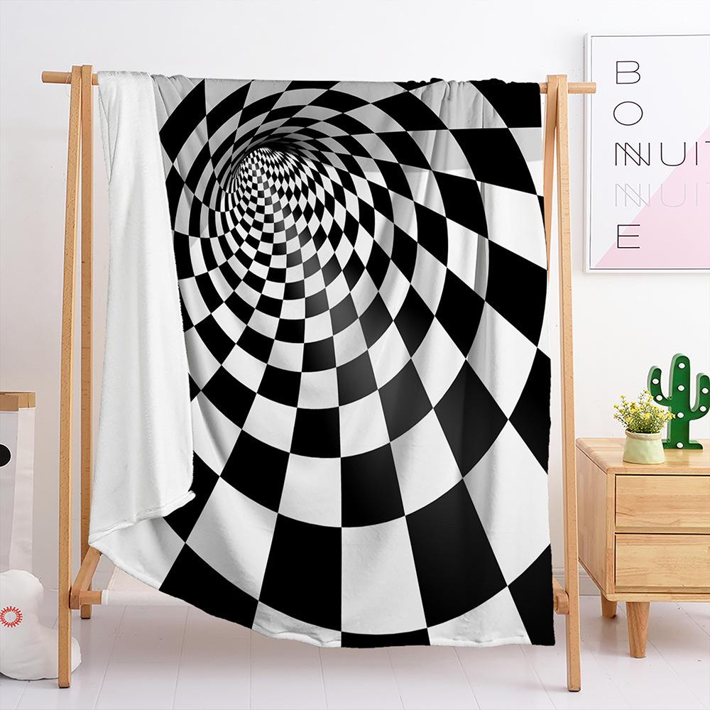 Blanket Flannel Blanket 3D Solid Graphics Geometric 3D Digital Printing Blanket Blanket