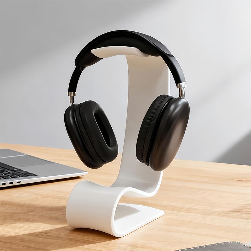 1pc Simple Elegant Headphone Stand Fashion Simple Durable ABS Desktop Gaming Headphone Display Stand For All Headphone Sizes