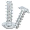 PWT Iron Nickel Plated Round Head Self-Drilling Screw with Washer and Intermediate Milling Tail, Sizes M2/M3/M4