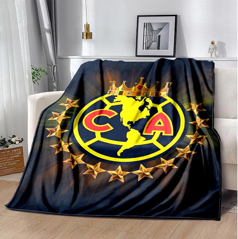 Club Amrica Flannel Blanket Soft Warm All-Season Throw, Design for Camping, Car Travel, Hiking Sofa, Bed, Office Perfect Gift for Parties