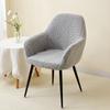 Curved Dining Chair Cover, High-end Leaf Jacquard Makeup Chair Cover, Elastic All-inclusive Universal High Armrest Chair Cover