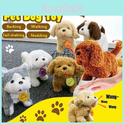 Çocukların Neşesi İçin Gerçekçi Özelliklere Sahip Sevimli Elektronik Robot Köpek Peluş Oyuncak