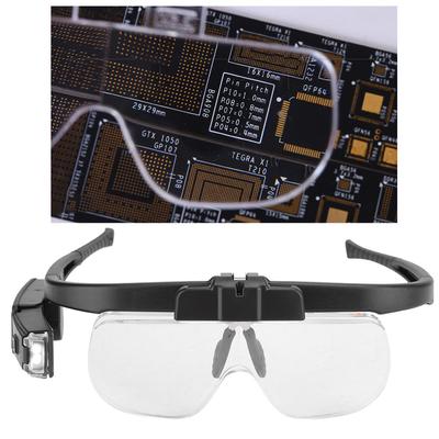 4.5x Wearable Magnifier Adjustable LED Magnifying Glasses Spectacles for Book Newspaper Reading