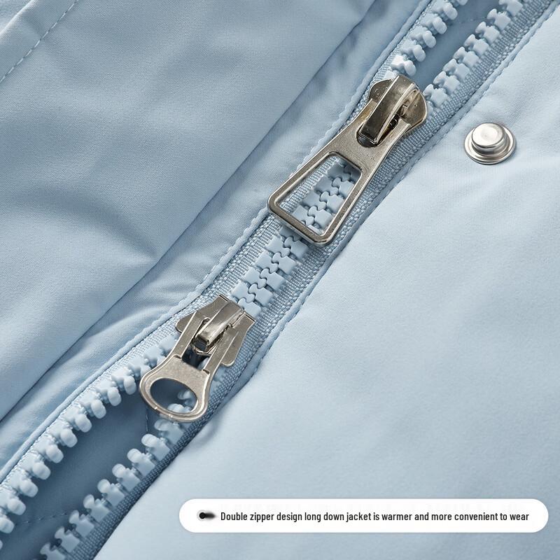 FivePlus Women's Hooded 90% Duck Down Mid-Length Puffer Jacket