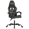 vidaXL Swivel Gaming Chair Black and Camouflage Faux Leather