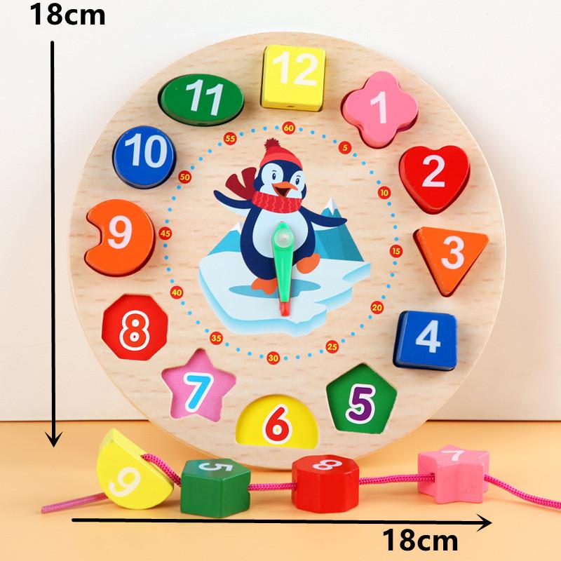 Barevné Montessori Dřevěné Puzzle Hračky pro Děti Makaronové Kostky Vzdělávací Učební Hračka Dětská Chrastítka Grafický Design