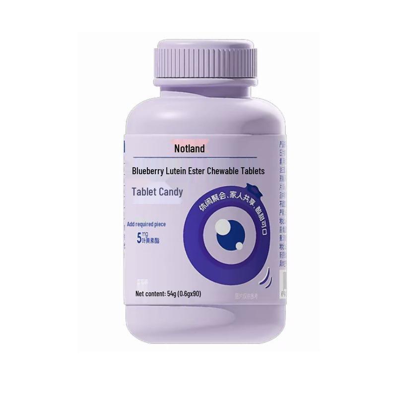 Nott.Land Blueberry Lutein Chewables: 90 Tablets for Eye Health, Suitable for Kids & Adults