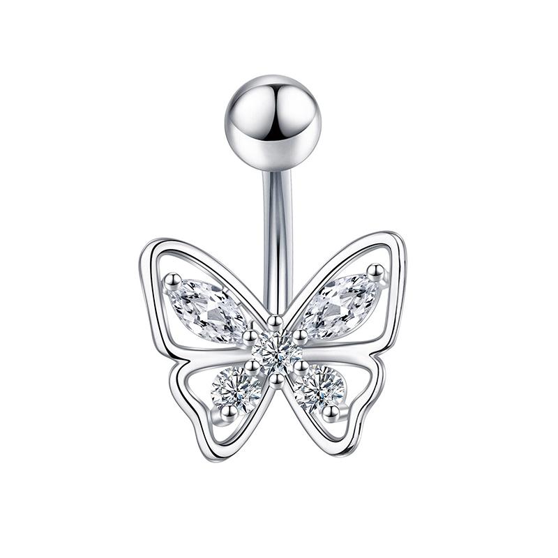 

Персонализированные сексуальные кольца в форме сердца и бабочки для пупка для женщин и девочек, кольца из циркония для пупка, украшения для пирсинга тела