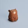 Handgeschnitzte Bärenfigur aus massivem Holz Mini Dekoration für Zuhause Kaffeetisch Geschenk für Tierkunstsammler
