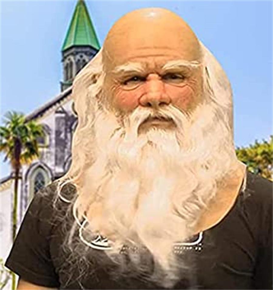 2021 Vánoční Santa Claus Latexová maska ​​na celou hlavu Realistická maska ​​na obličej Lidská maska ​​Cosplay Rekvizitní masky