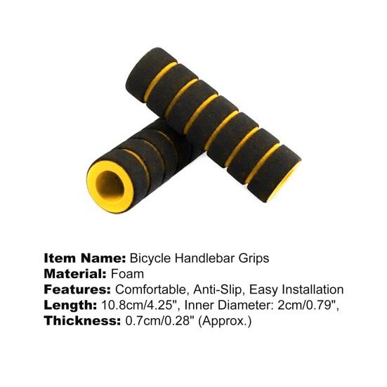 1 Pair MTB Bicycle Bike Non-Slip Soft Foam Handlebar Grip Cycling Riding Handle
