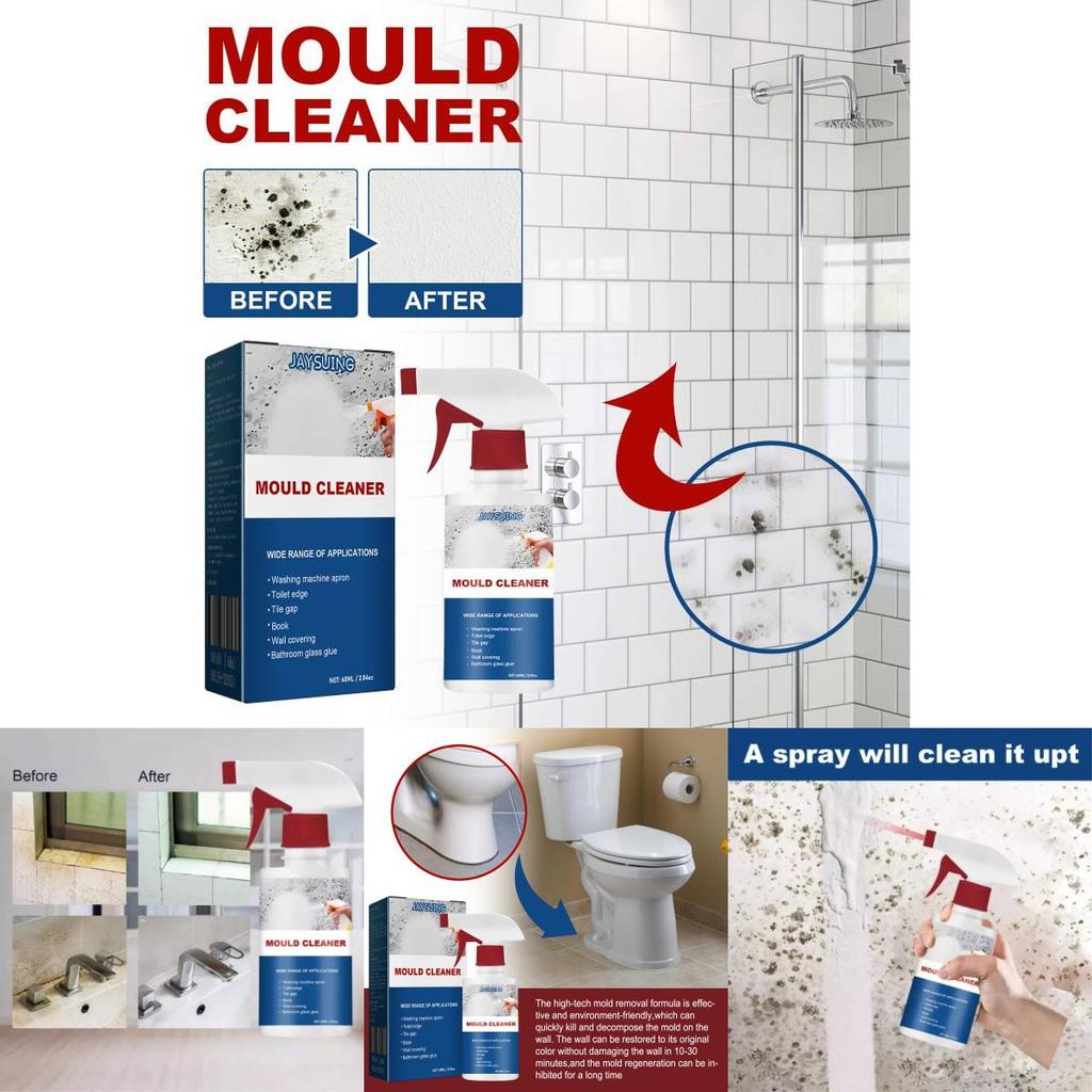 Spray Puternic pentru Îndepărtarea Mucegaiului Pentru Plafoane și Faianță de Baie Soluție de Curățare cu Efect Multiplu 60ml