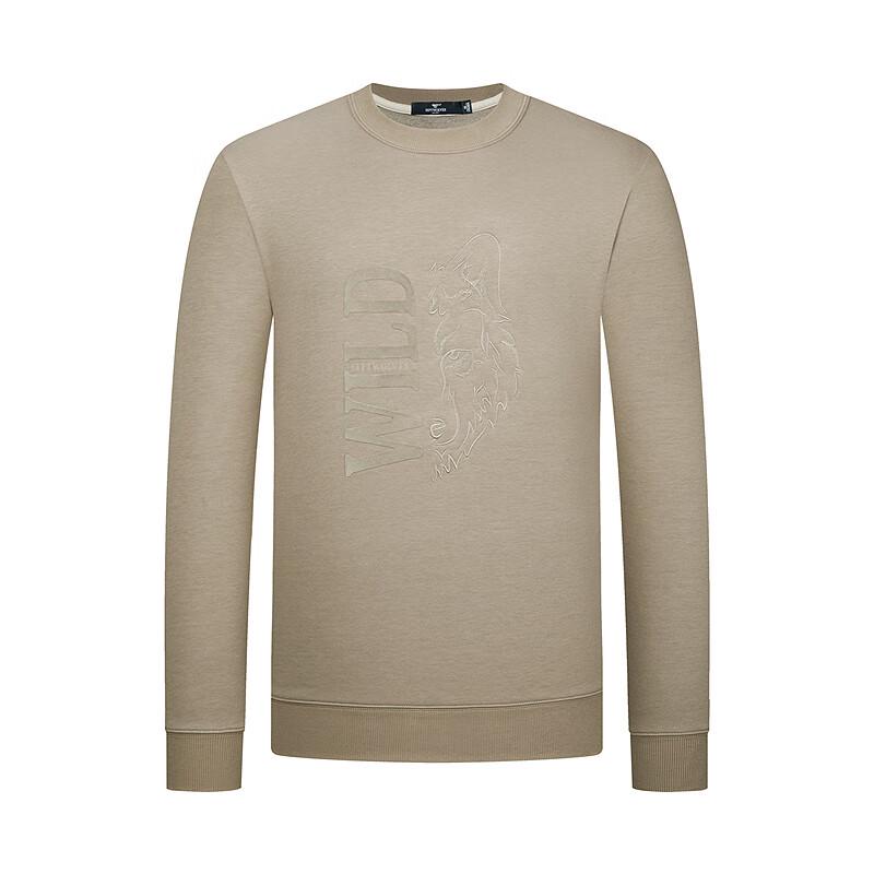 SEPTWOLVES Men's Embroidered Winter Thick Pullover Sweatshirt
