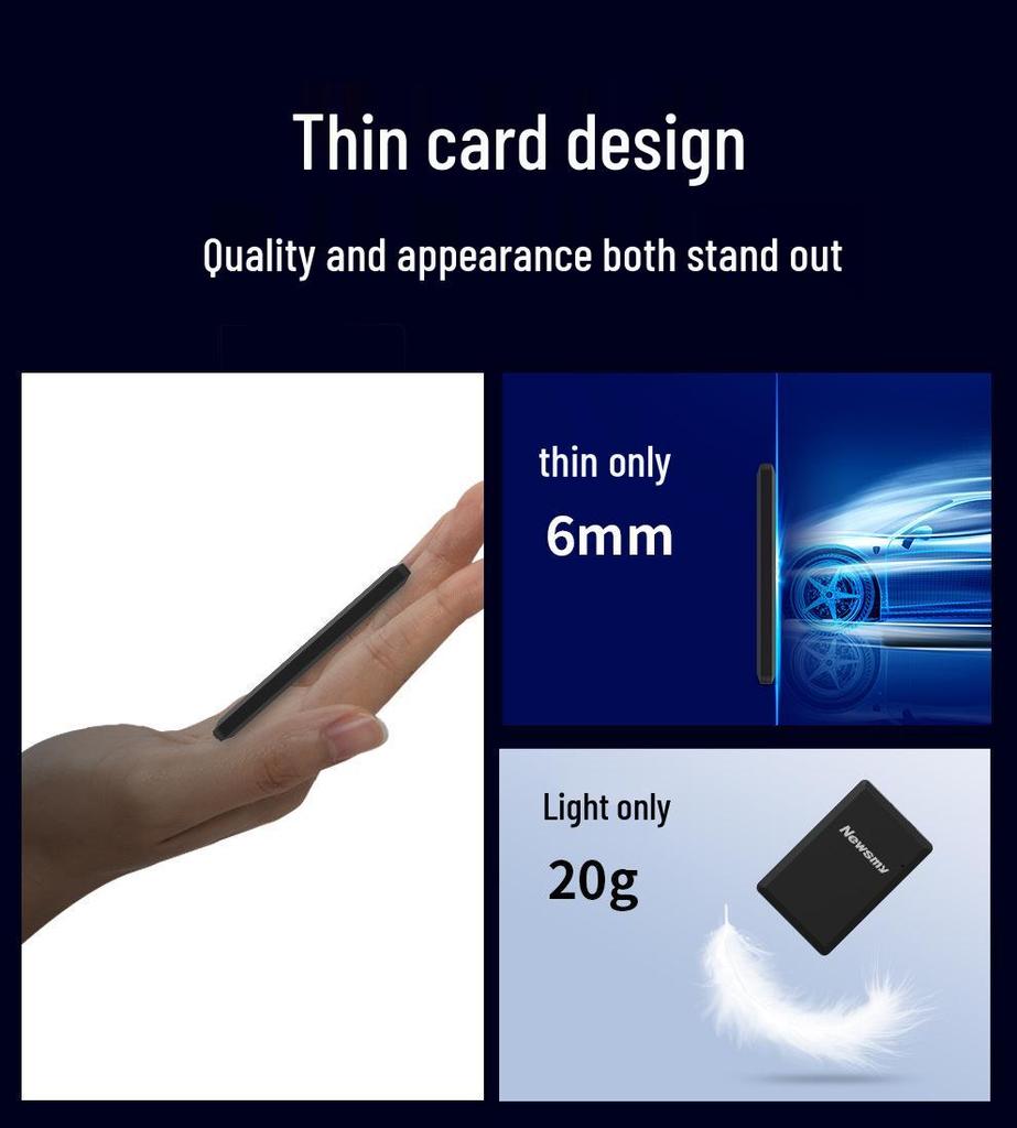 Newman Ultra-Thin 5G GPS Car Tracker & Anti-Lost Device for Suitcases and Elderly, No Installation Needed