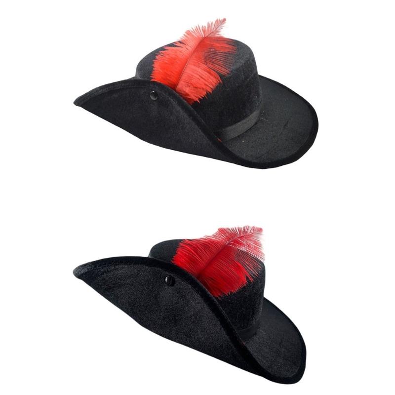 Vintage Fedora Hat Women Men Felt Vintage Hat Casual Festival Hat with Feather
