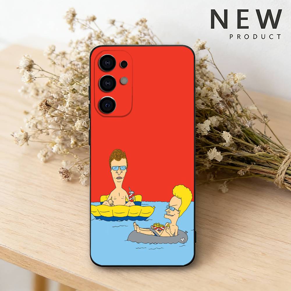 Cartoon B-Beavis and Butt-head   phone Case For Samsung S26,25,24,21,22,23,30,20,Ultra,Plus,Fe,Lite Black Soft Cover