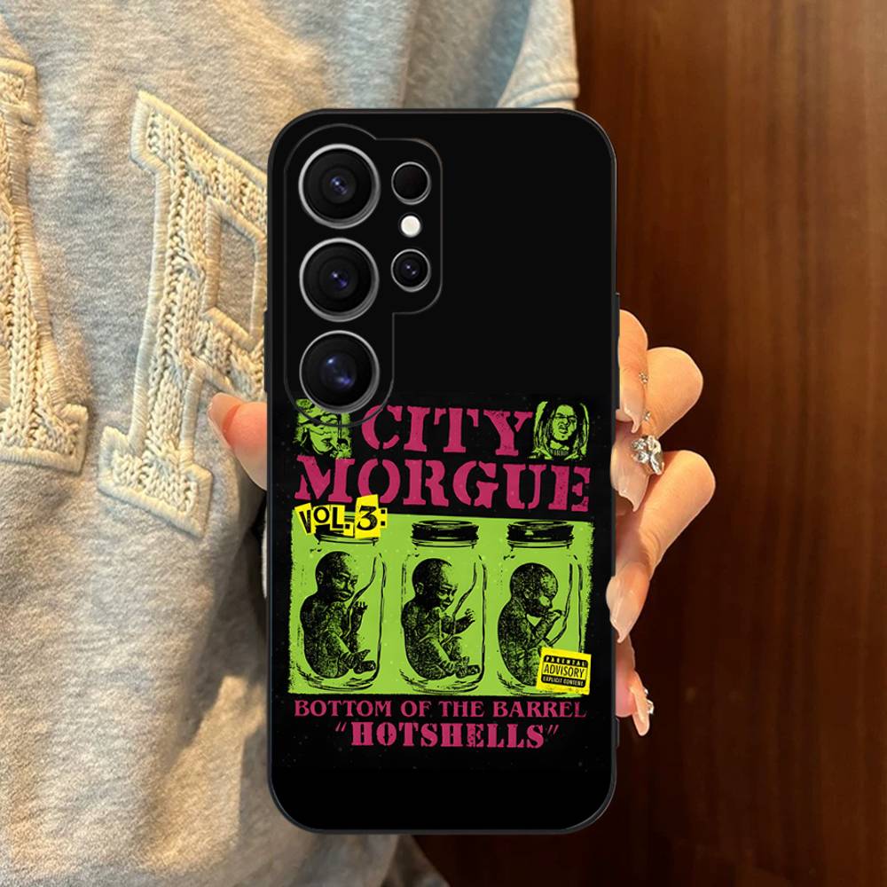 C-City M-Morgue Zillakami Phone Case For Samsung S 24 Fe 25 Ultra Plus 20 Lite 21 30 22 23 24 22 Ultra 5G Fundas