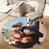 1pc Anime Cartoon Design Round Carpet  Office Chair Mat, NonSlip Rug for Home Decor
