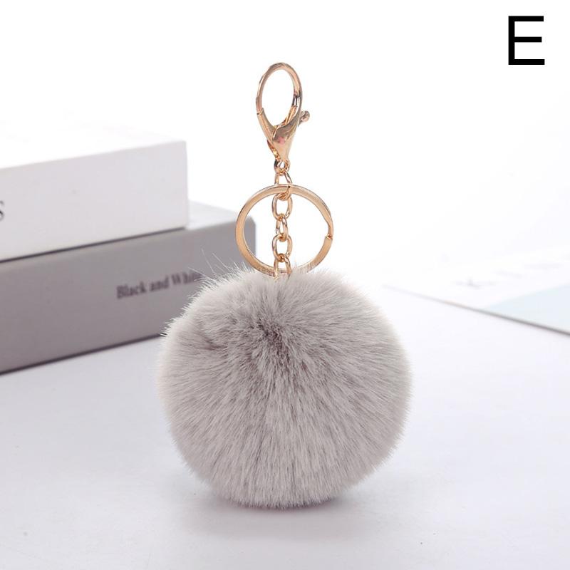 

1 шт., брелки с помпоном, сумки, ювелирные изделия, меховой пушистый плюшевый мяч, женские украшения автомобиля, мягкая мода E