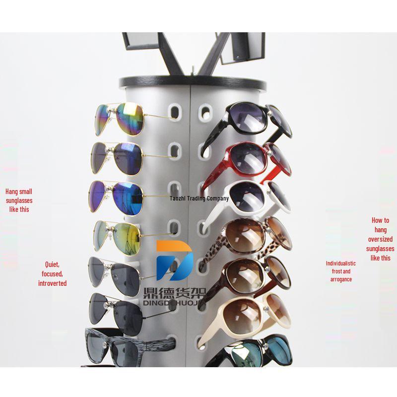 Rotatable Eyeglass Display Stand – Round Tabletop for Sunglasses and Frames