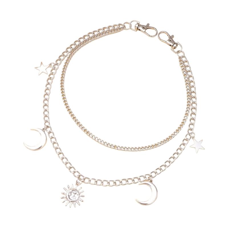 Adjustable Multi Layer Metal Pants Chain Belt Accessory For Women Men Fashionable Stylish Design Lightweight