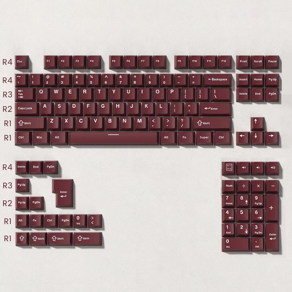 114 Keys Ink Blue Double Shot PBT Keycaps Cherry Profile Custom Keyboard Key Caps for Gateron MX Switches Gaming Keyboards
