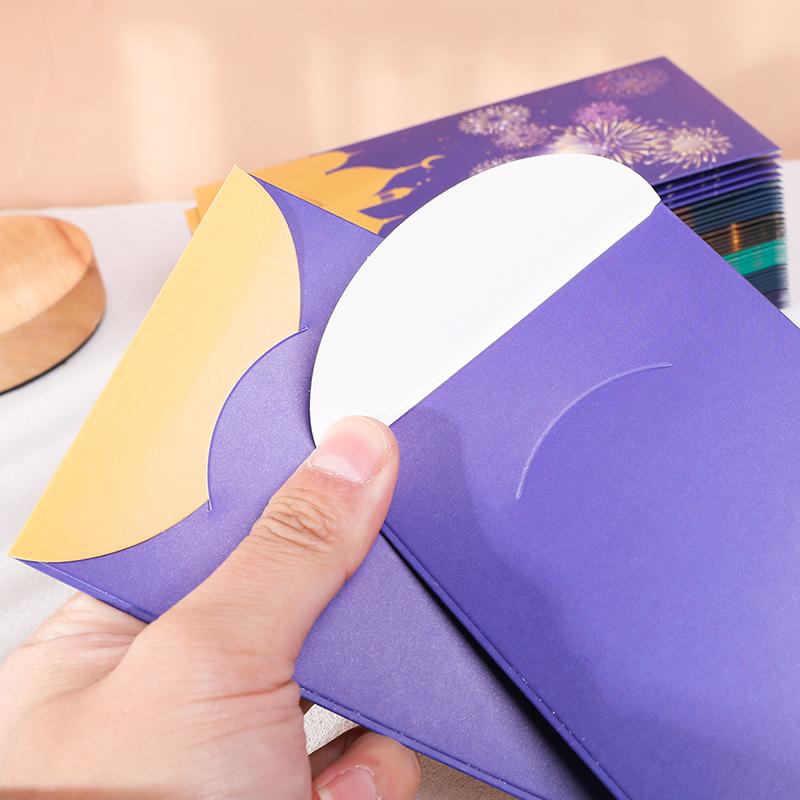 6 stk Eid Mubarak Kontantkonvolutter Penger Kort Ramadan Måne Slott Dekorasjon 2025 Islamsk Muslimsk Eid Al-fitr Invitasjonsrekvisitter