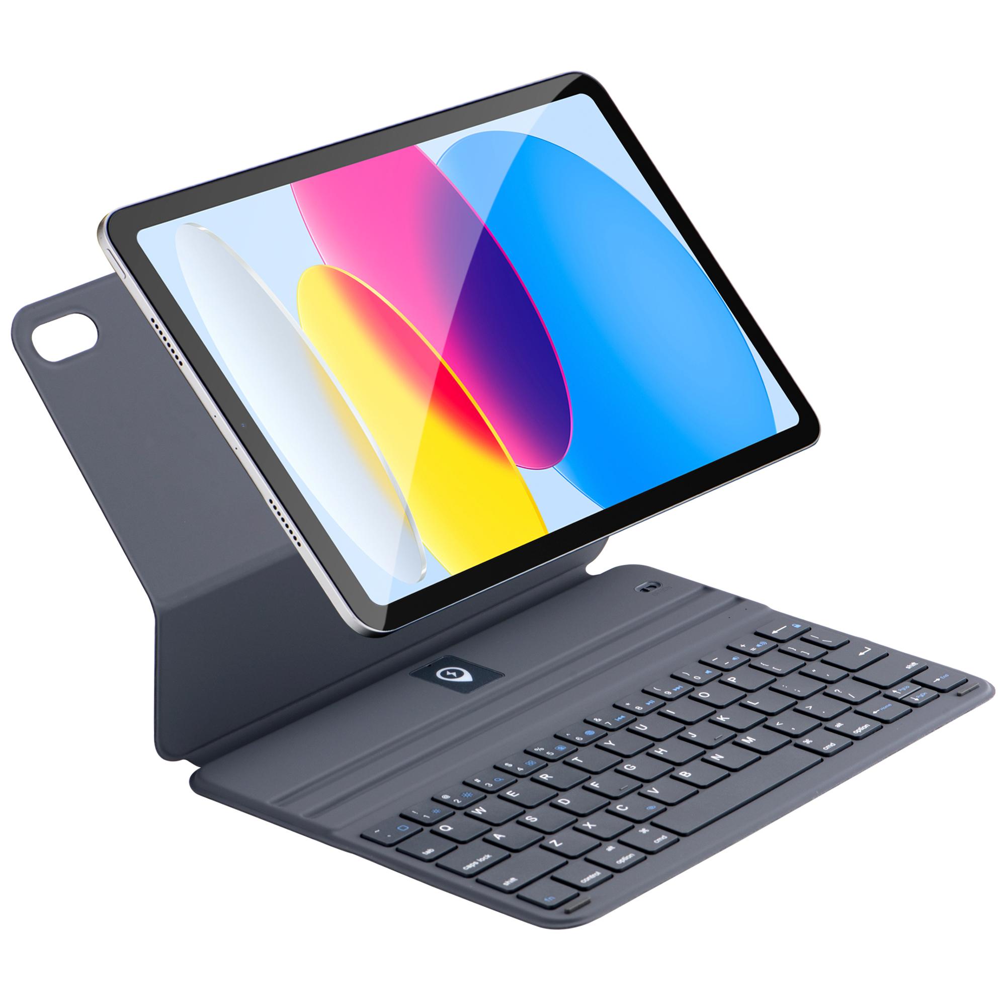 

1038 For iPad (2025)/10.9 (2022) Ultra-Thin Tablet Case with Bluetooth-Compatible Keyboard Black