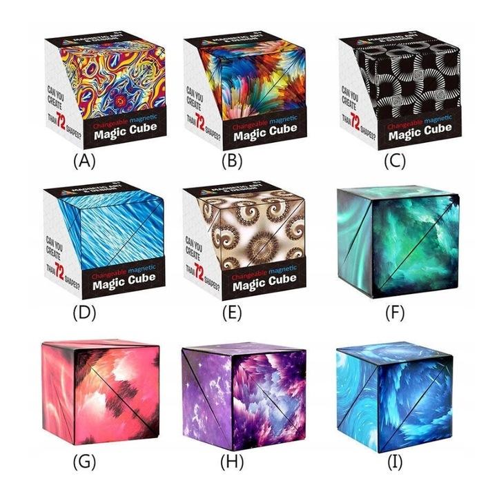 Fidget Cube Antystresowa Kostka Magnetyczna Niebieska Puzzle Magic Cube