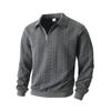 Autumn and Winter Collar, Pullover, Half Open Collar, Zipper Hoodie, Jacquard, Casual Sports, Men's, Knitted Sweater
