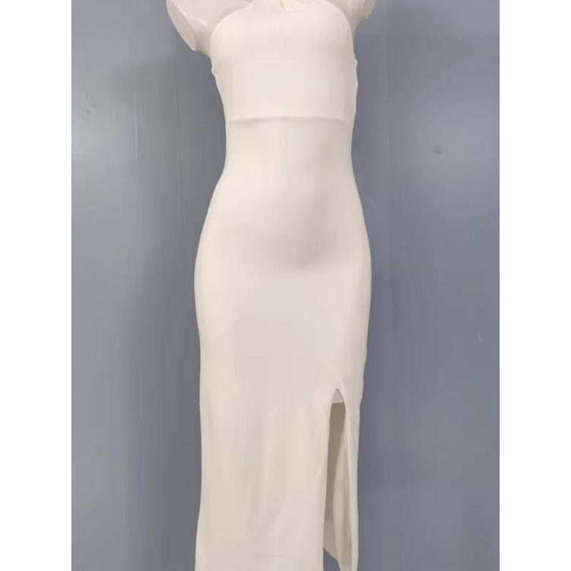 Export Single R Home Sexy Fashion All-Match Stylish Twisted Neck Sleeveless Sexy Slim Looking Adult Lady like Woman Dress Women