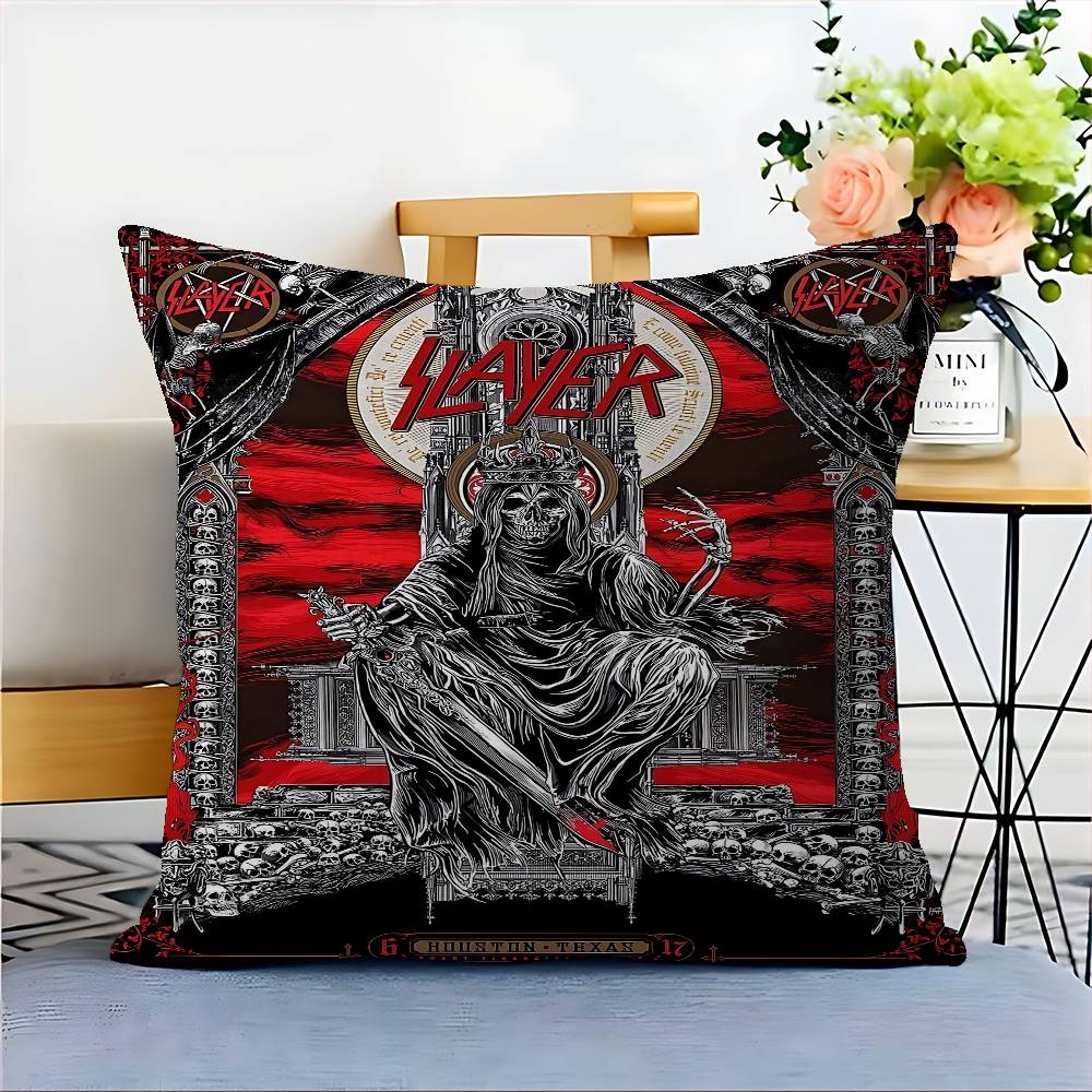 Slayer Heavy Metal Rock Band Pillow Gift Home Office Decoration Pillow Bedroom Sofa Car Cushion CoverPillow Case