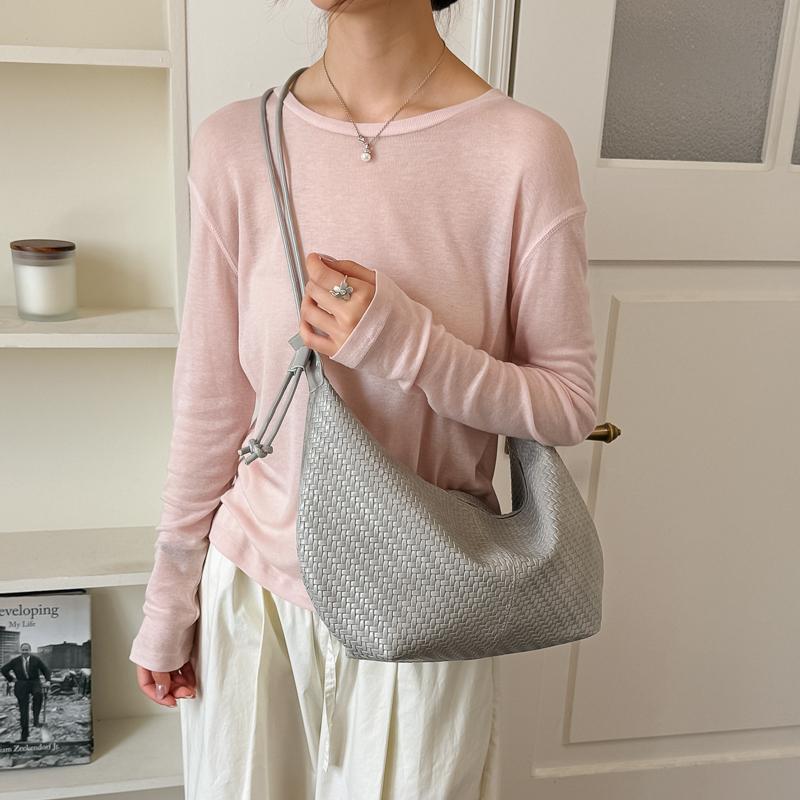 Stylish Woven Faux Leather Hobo Bag with Adjustable Shoulder Strap Large Capacity Casual Tote Purse