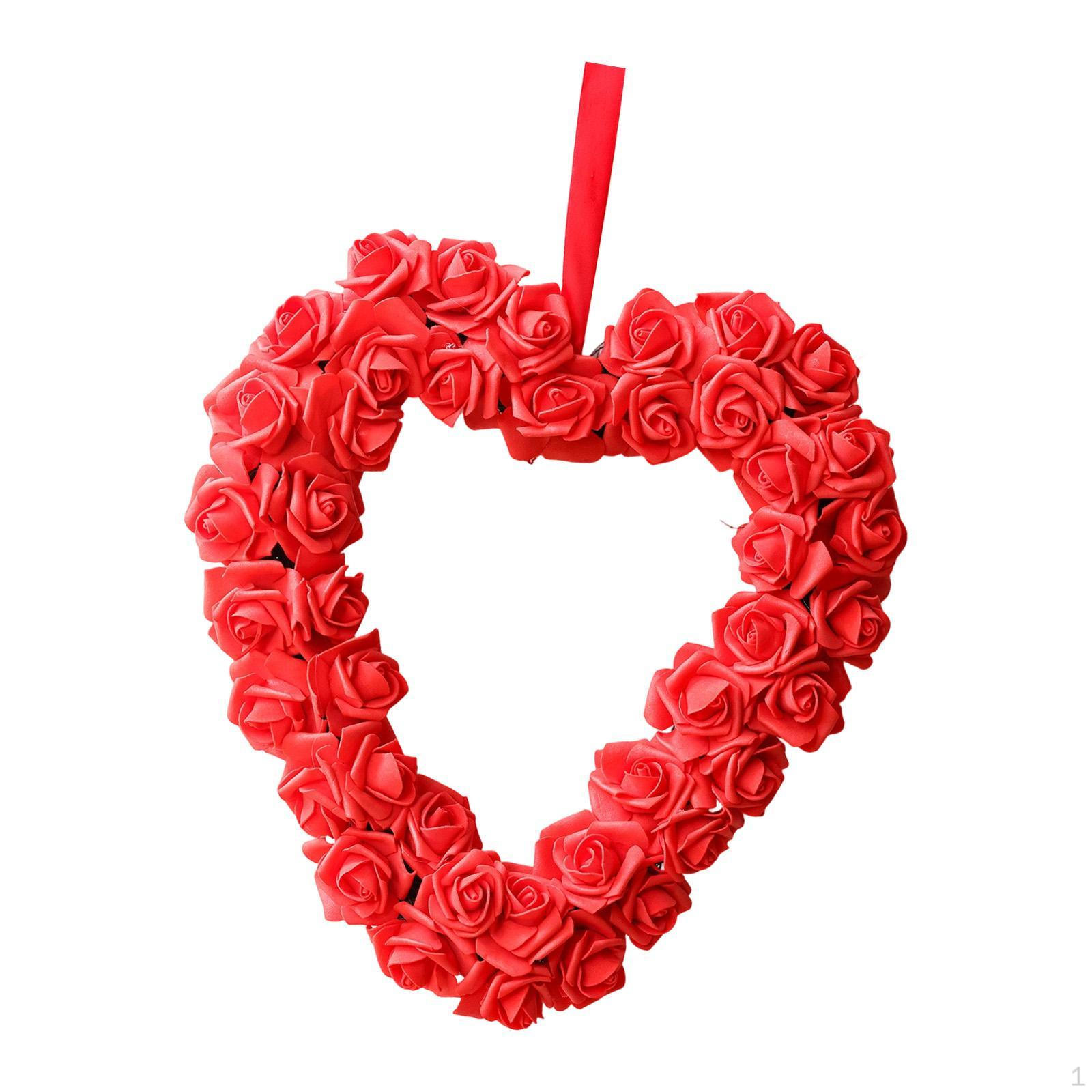 

Artificial Rose Wreath for Valentine s Day, Floral Decoration Outdoor Use, The Style A