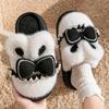 New Winter Thick Plush Bow Cotton Slippers Home Indoor Warm Non-slip Cute Couple Cotton Shoes