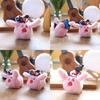 Taiyi Nezha Zhenren Plush Pig Keychain Backpack Charm 15cm Shake Tail Cotton Pp