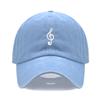 Unisex Soft Cotton Dad Hat Musical Note Embroidery Baseball Cap For Women Men Adjustable Unisex Casual Sports Caps