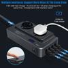 12V To 220V Converter Digital Display 200W Car Power Inverter with Dual EU Sockets and 4 USB Ports