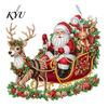 Educatieve Kunstactiviteit Kerst Faux Diamant Kit, Kerstman Sneeuwpop Hangend Ornament DIY Huisdecoratie Projecten Acryl Hanger met Strass Steentjes Knutsel Kit