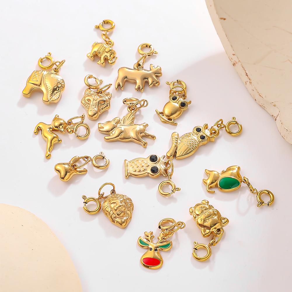 Personalized Fashion Owl Flying Pig Animal Series Jewelry Buckle Pendant Diy Jewelry Accessories